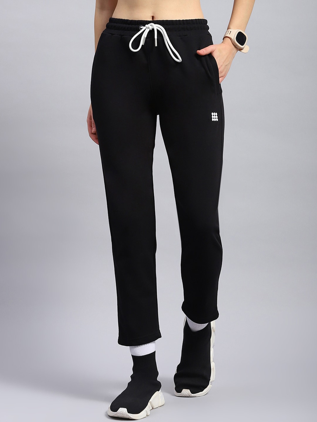 

rock.it Women Side Pockets Track Pants, Black