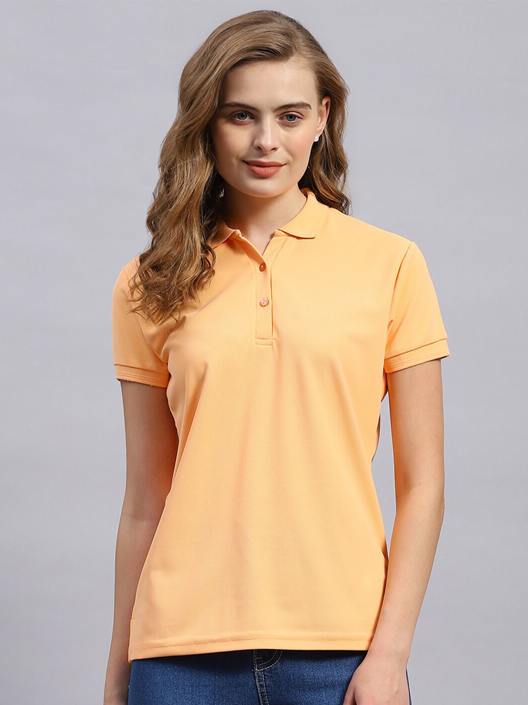 

rock.it Summar Polo Collar Cotton T-Shirt, Orange