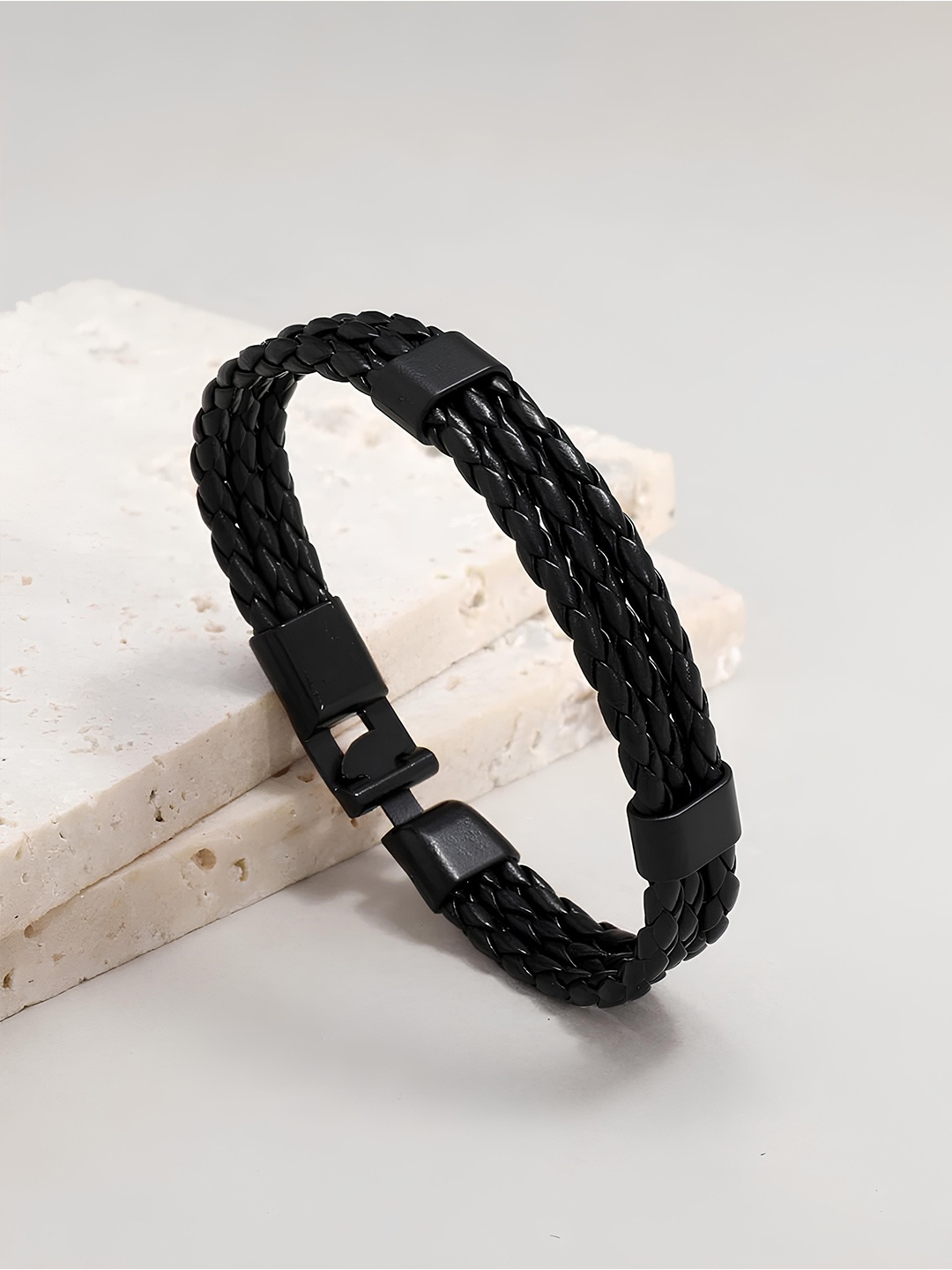 

KARISHMA KREATIONS Unisex Leather Wraparound Bracelet, Black