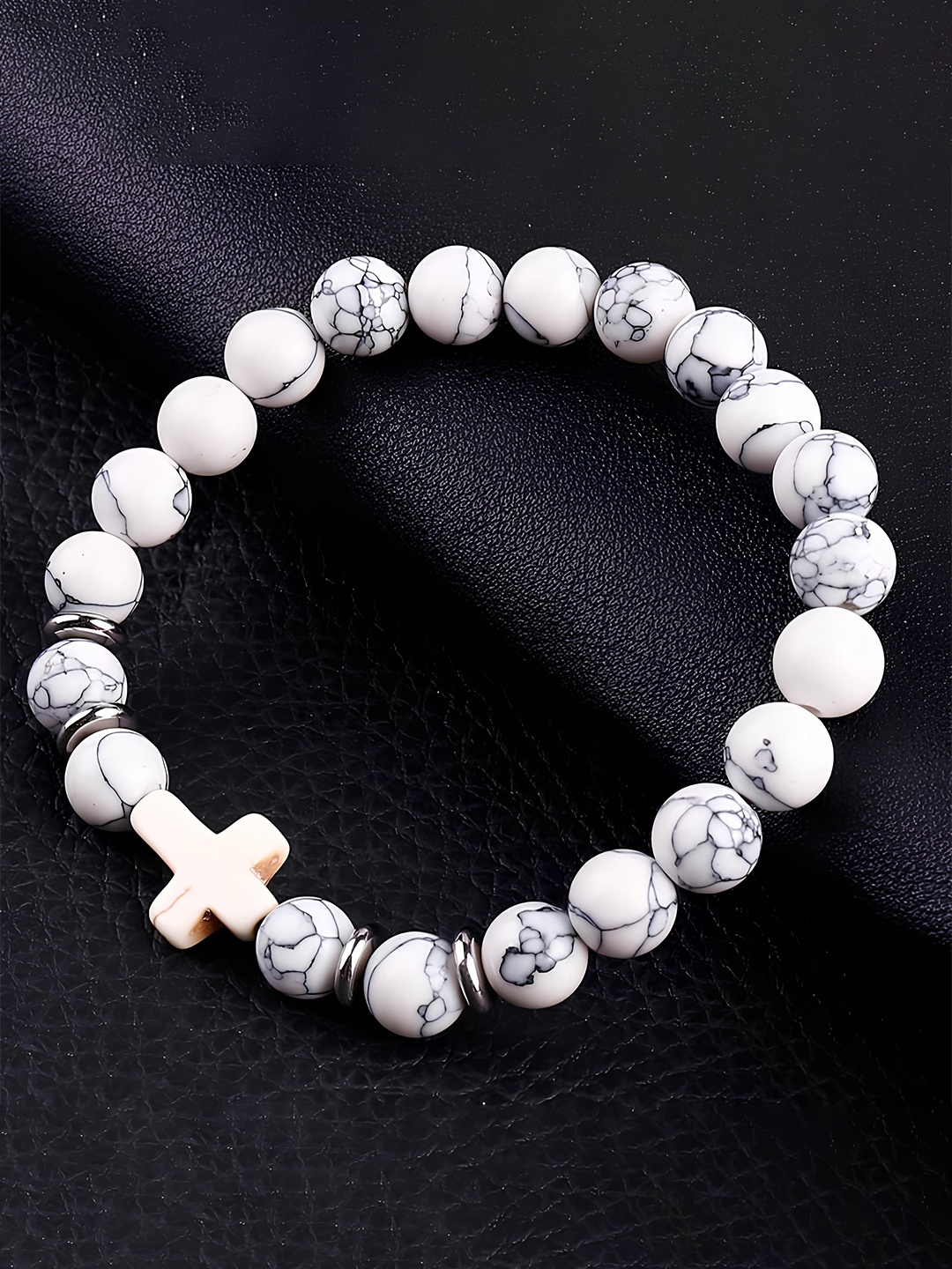 

KARISHMA KREATIONS Unisex Elasticated Bracelet, White