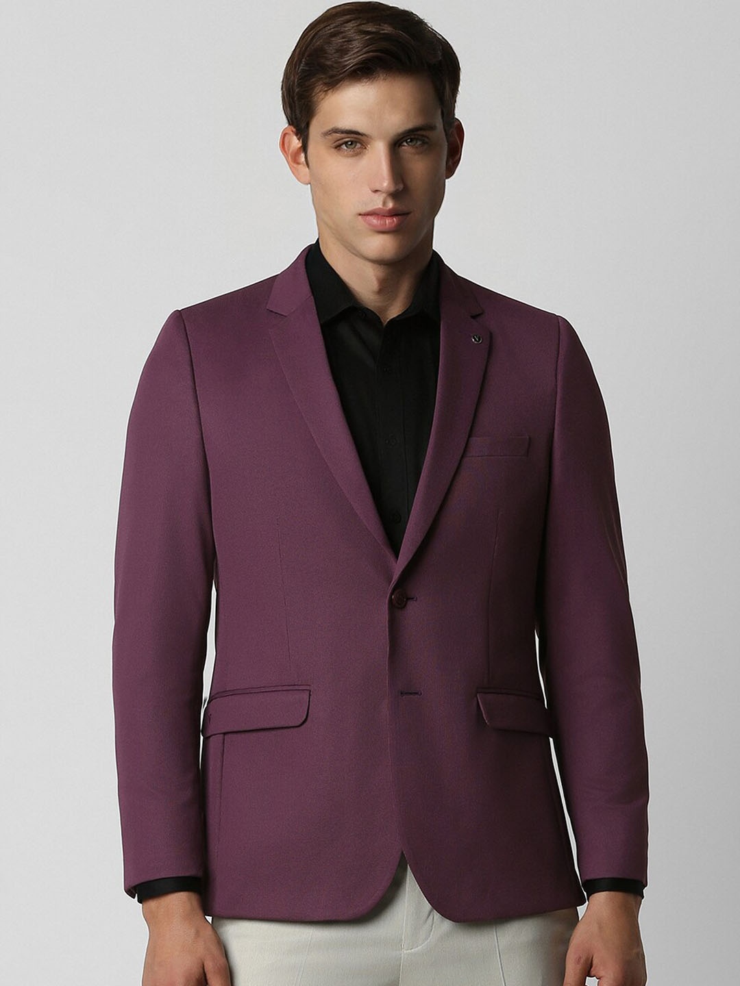 

Van Heusen Textured Ultra Slim Fit Notched Lapel Blazer, Purple