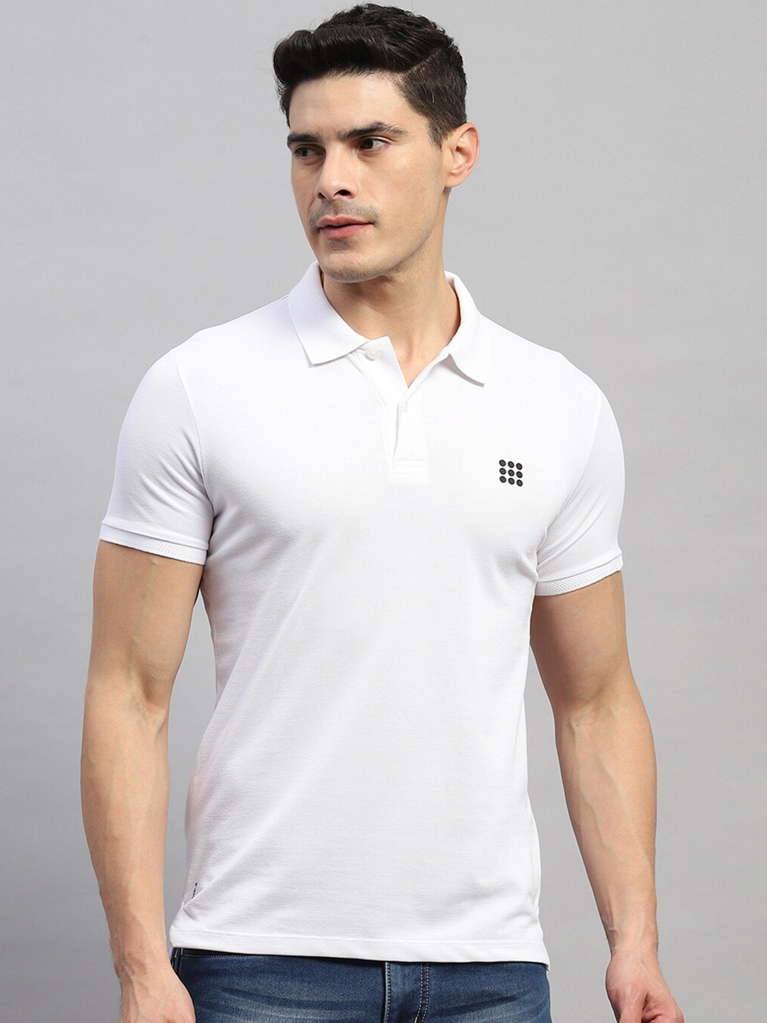 

rock.it Summar Polo Collar Cotton T-Shirt, White