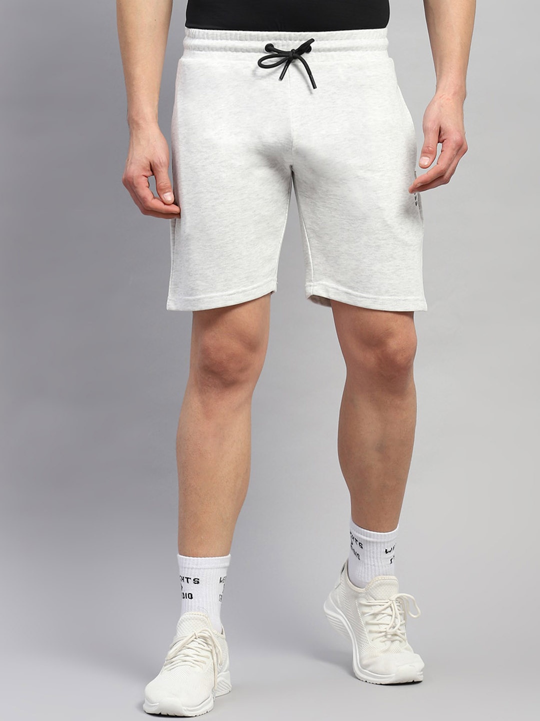 

rock.it Men Mid Rise Cotton Sports Shorts, Grey