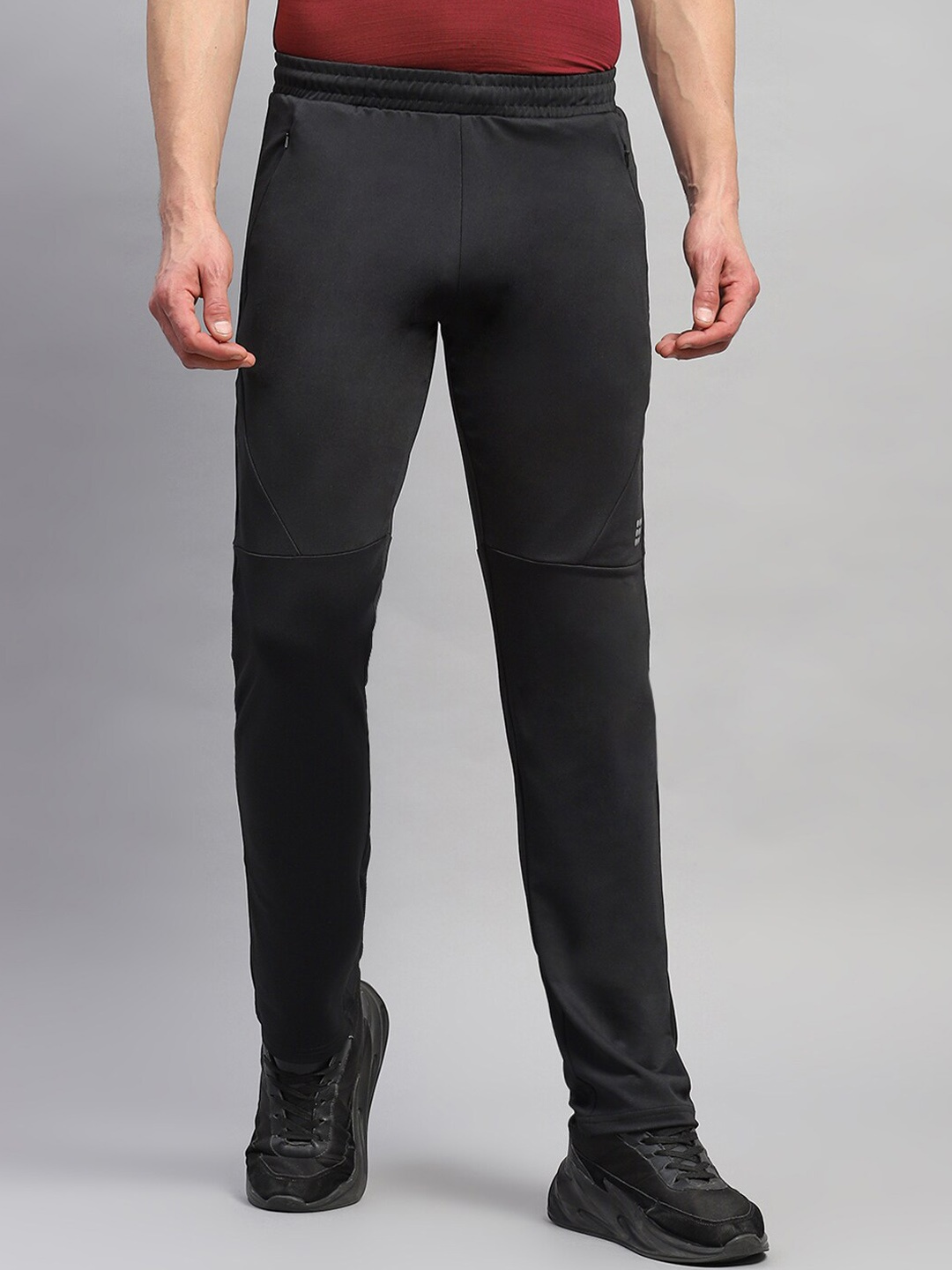 

rock.it Men Mid Rise Track Pants, Black