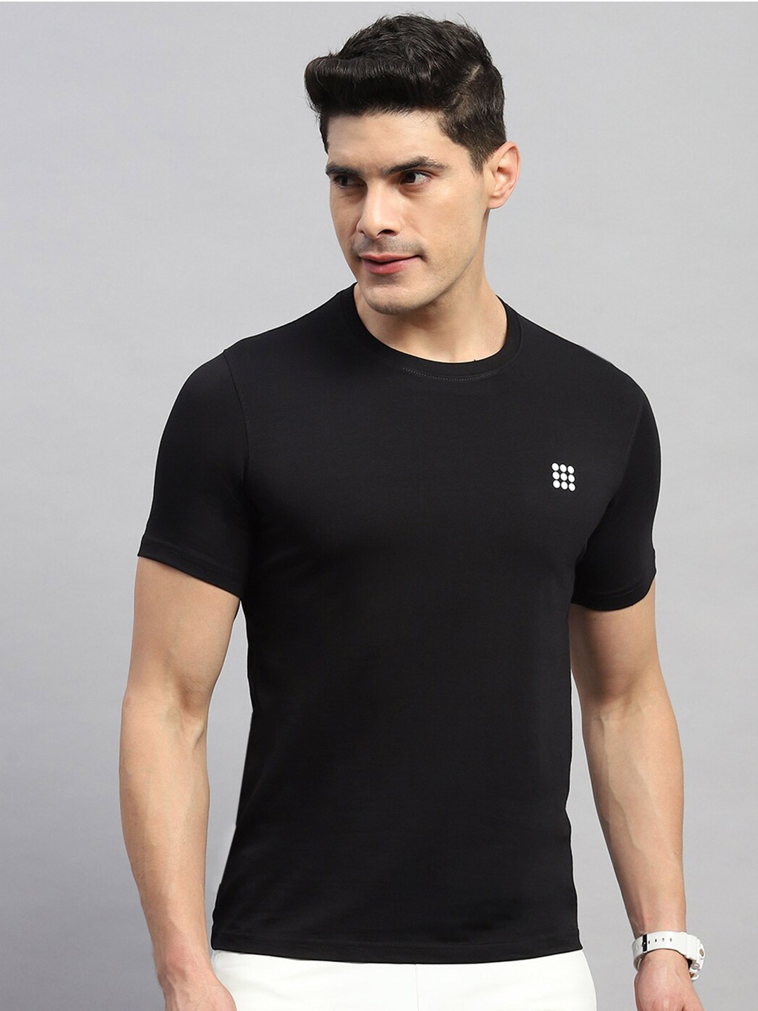

rock.it Summar Round Neck Cotton T-Shirt, Black