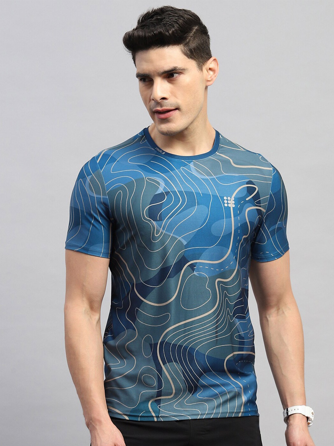 

rock.it Summar Abstract Printed T-Shirt, Blue