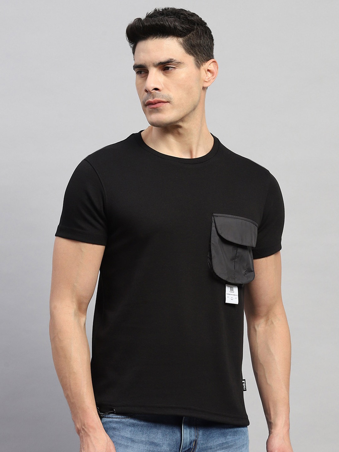 

rock.it Summar Round Neck Cotton T-Shirt, Black