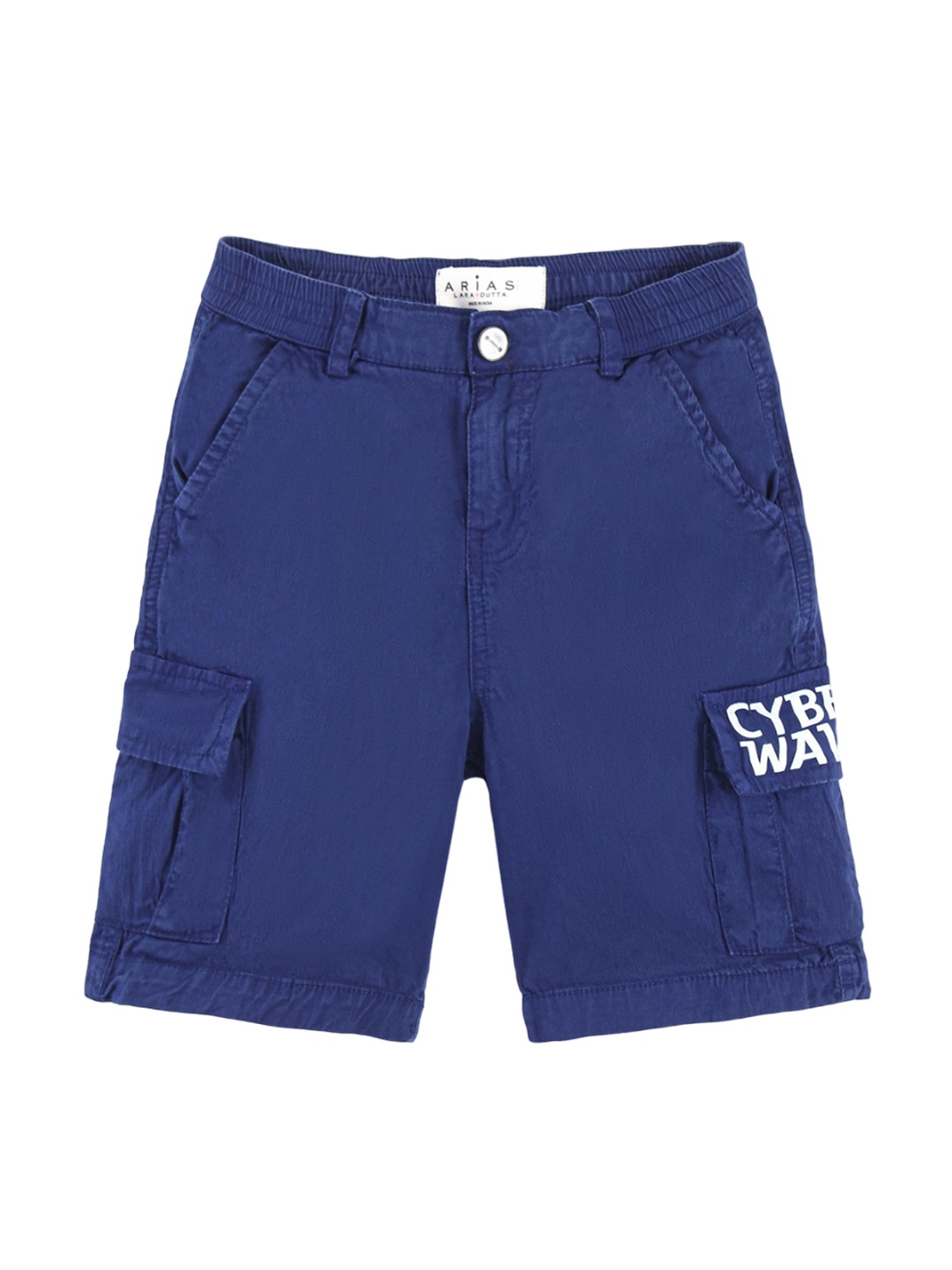 

ARIAS By LARA DUTTA Boys Mid-Rise Cotton Cargo Shorts, Navy blue