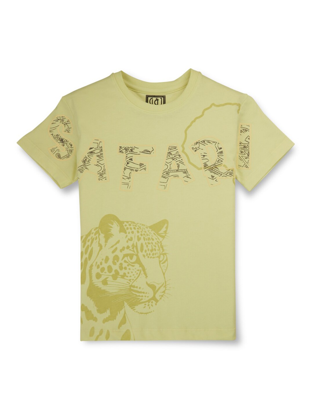 

Gini and Jony Boys Graphic Printed Cotton Applique Round Neck T-shirt, Yellow