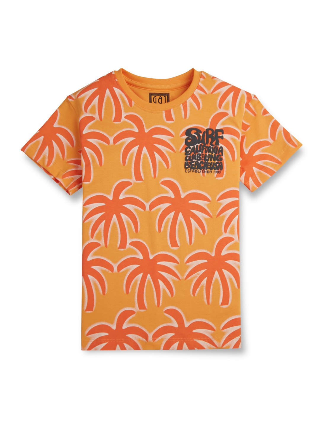

Gini and Jony Boys Floral Printed Round Neck Short Sleeves Cotton T-shirt, Yellow