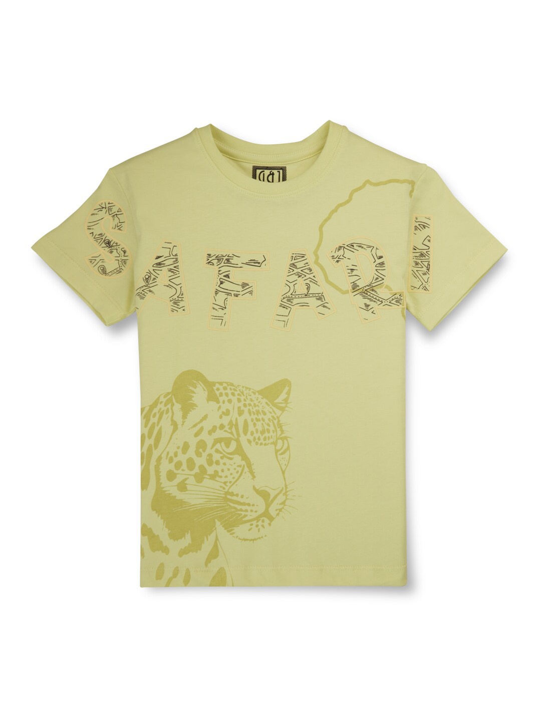 

Gini and Jony Boys Graphic Printed Cotton Applique Round Neck T-shirt, Yellow