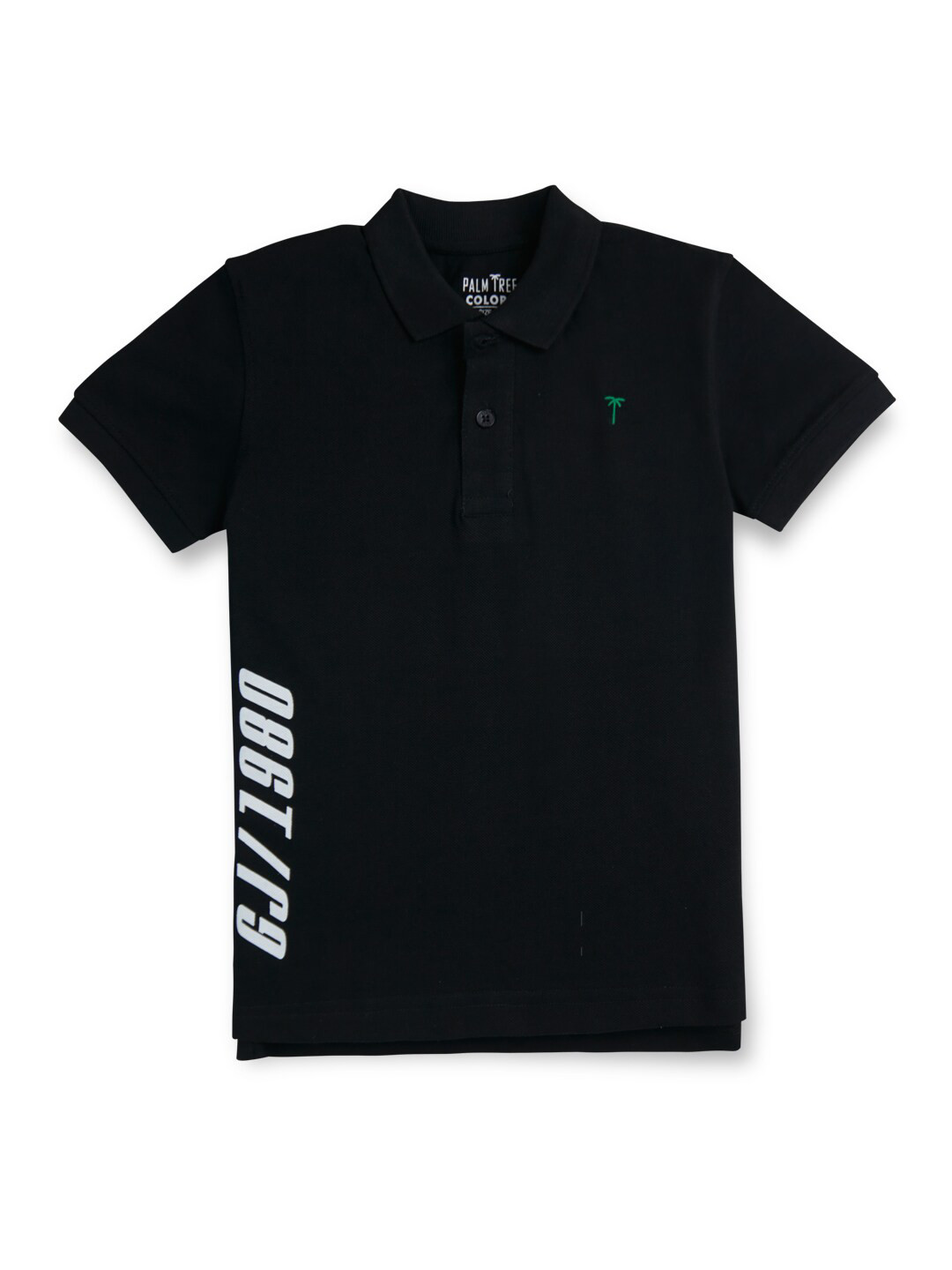 

Gini and Jony Boys Polo Collar Cotton T-shirt, Black