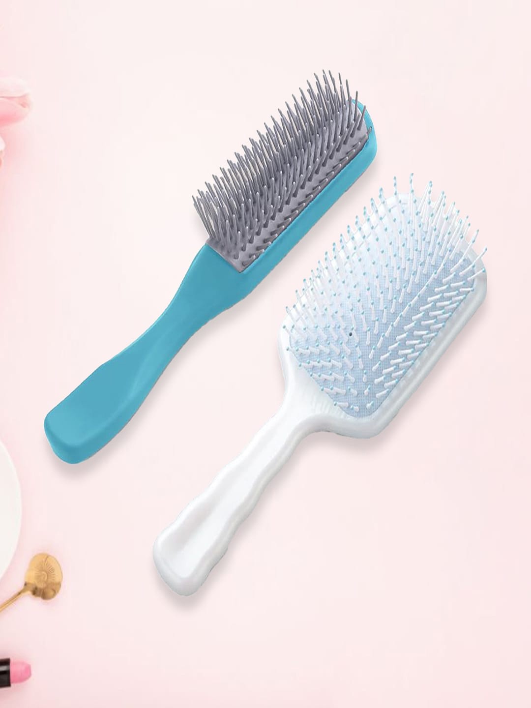 

Kuber Industries Set Of 2 Hair Brush With Paddle, Multi