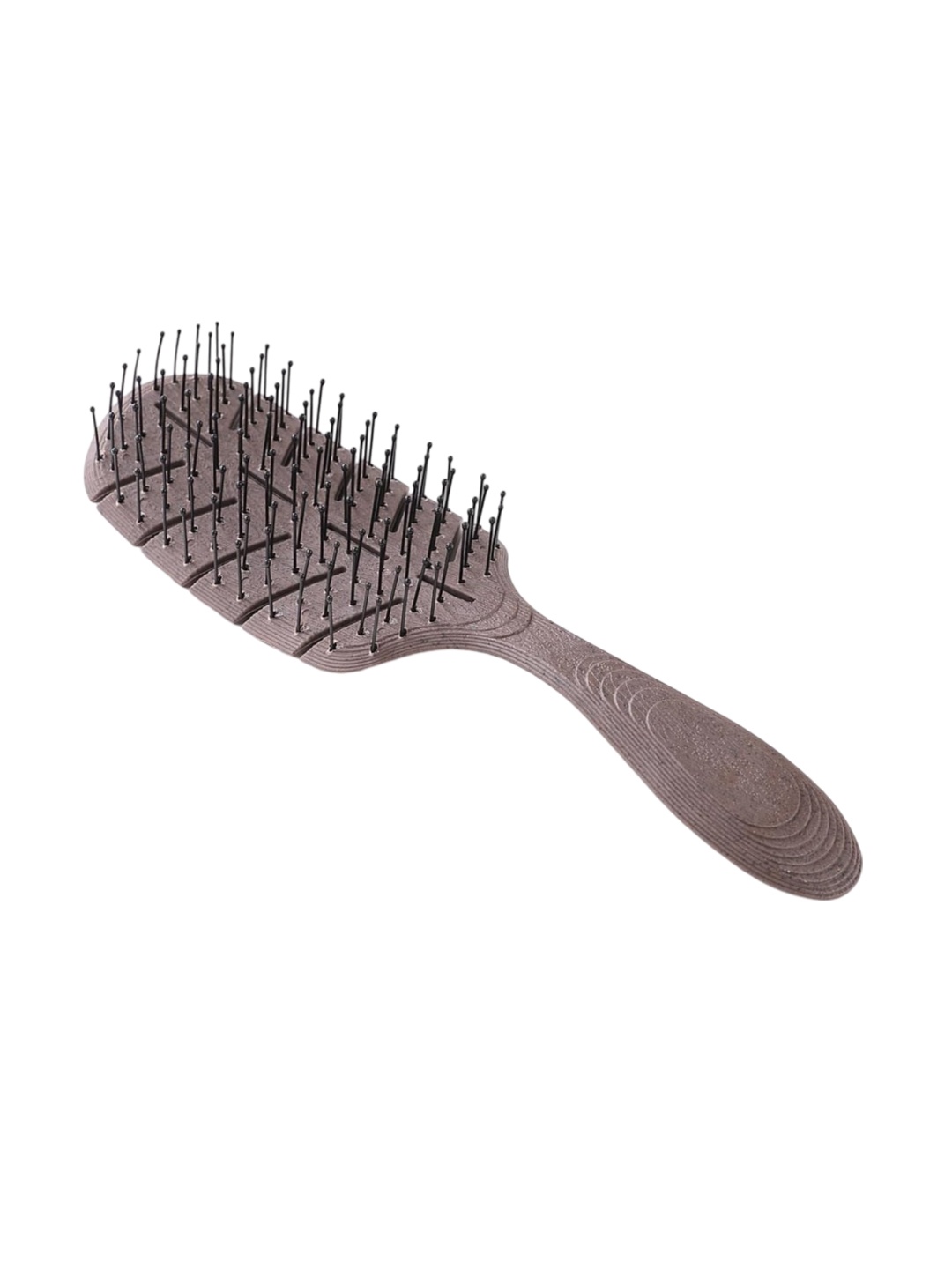 

Kuber Industries Vented Leaf Hair Brush Soft Bristles Detangler Hair Brush, Brown