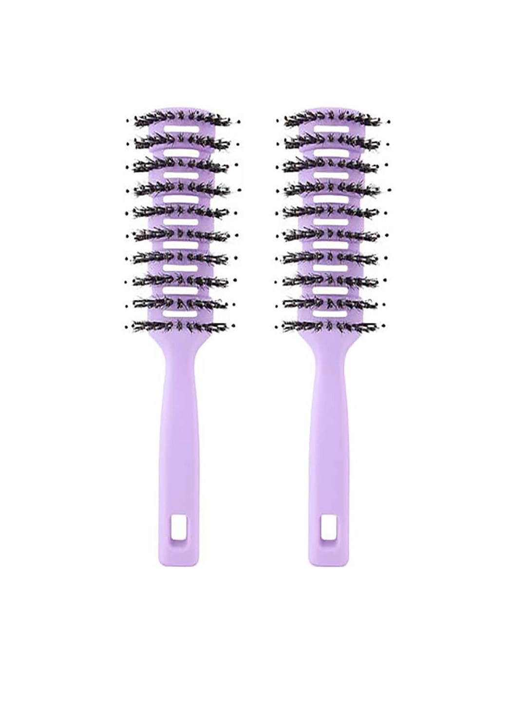 

Kuber Industries Set of 2 Flexible Bristles Brush With Quick Hair Drying, Purple