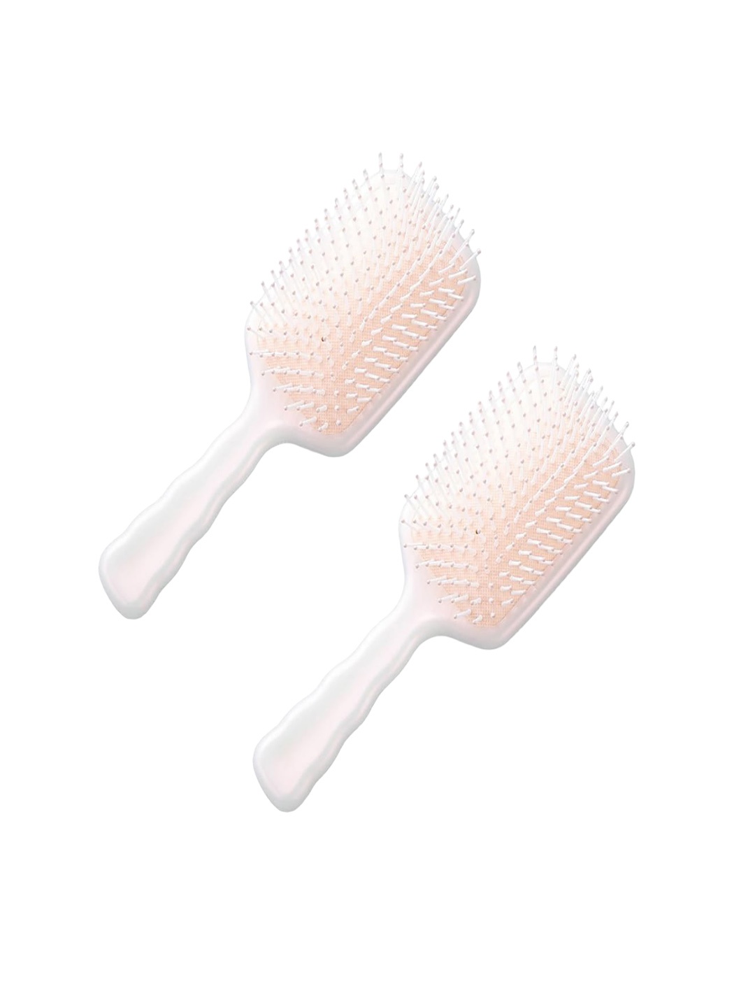 

Kuber Industries Set of 2 Hair Flexible Bristles Brush With Paddle, Beige