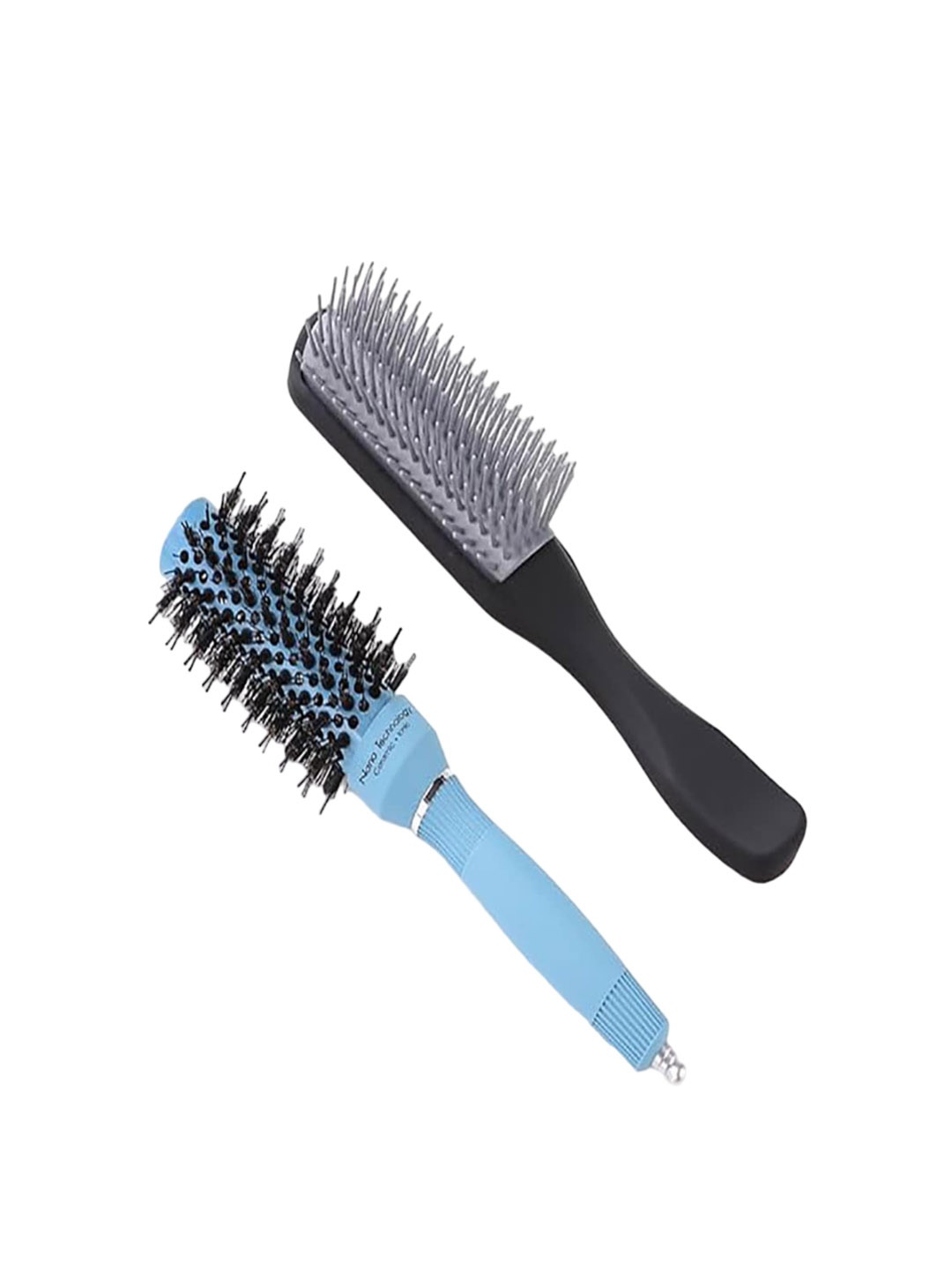 

Kuber Industries Set of 2 Flexible Bristles Hair Brush With Paddle, Blue