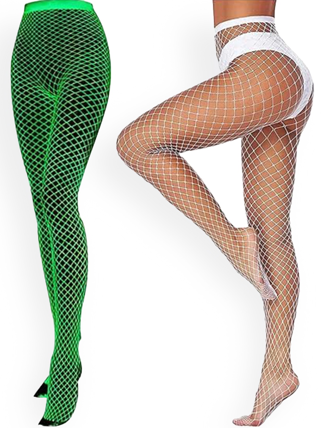 

BRACHY Self Design Pantyhose Stockings, White