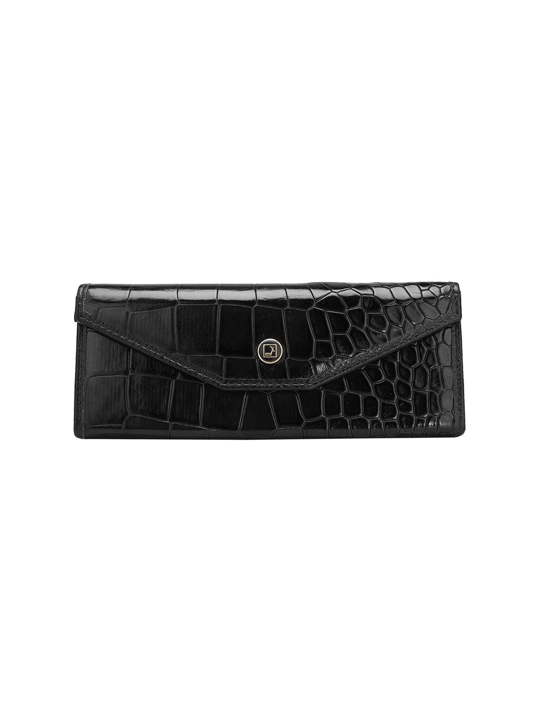 

Da Milano Textured Leather Sunglass Case, Black
