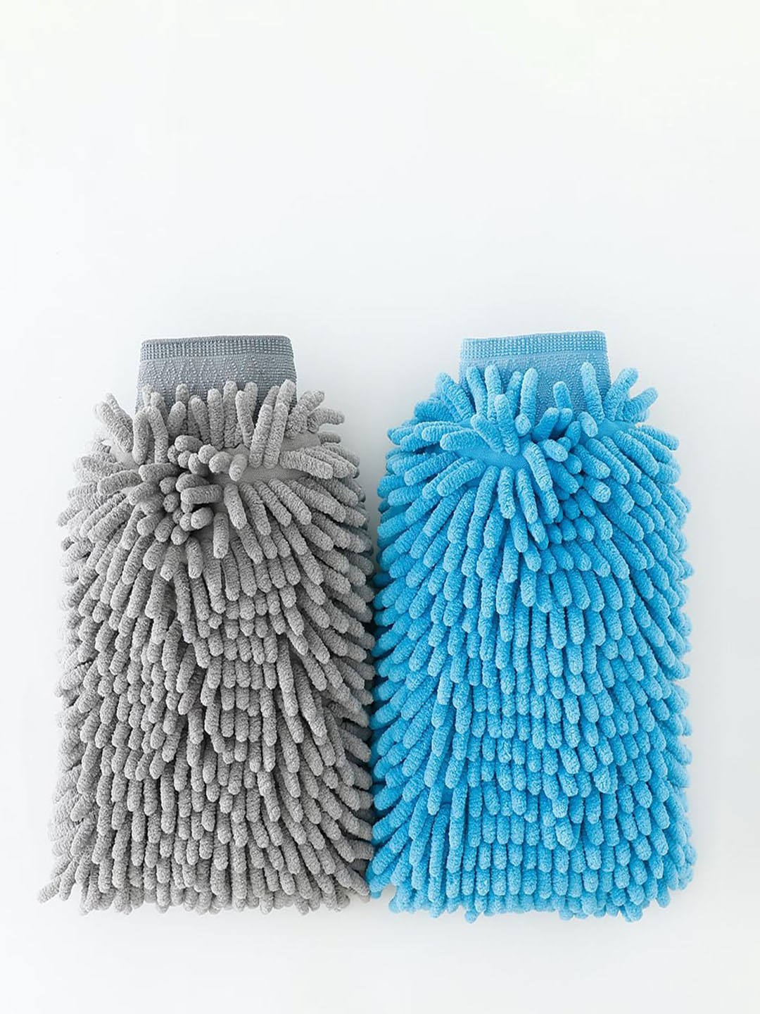 

Kuber Industries Blue & Grey 2 Pieces Kitchen Cleaning Gloves