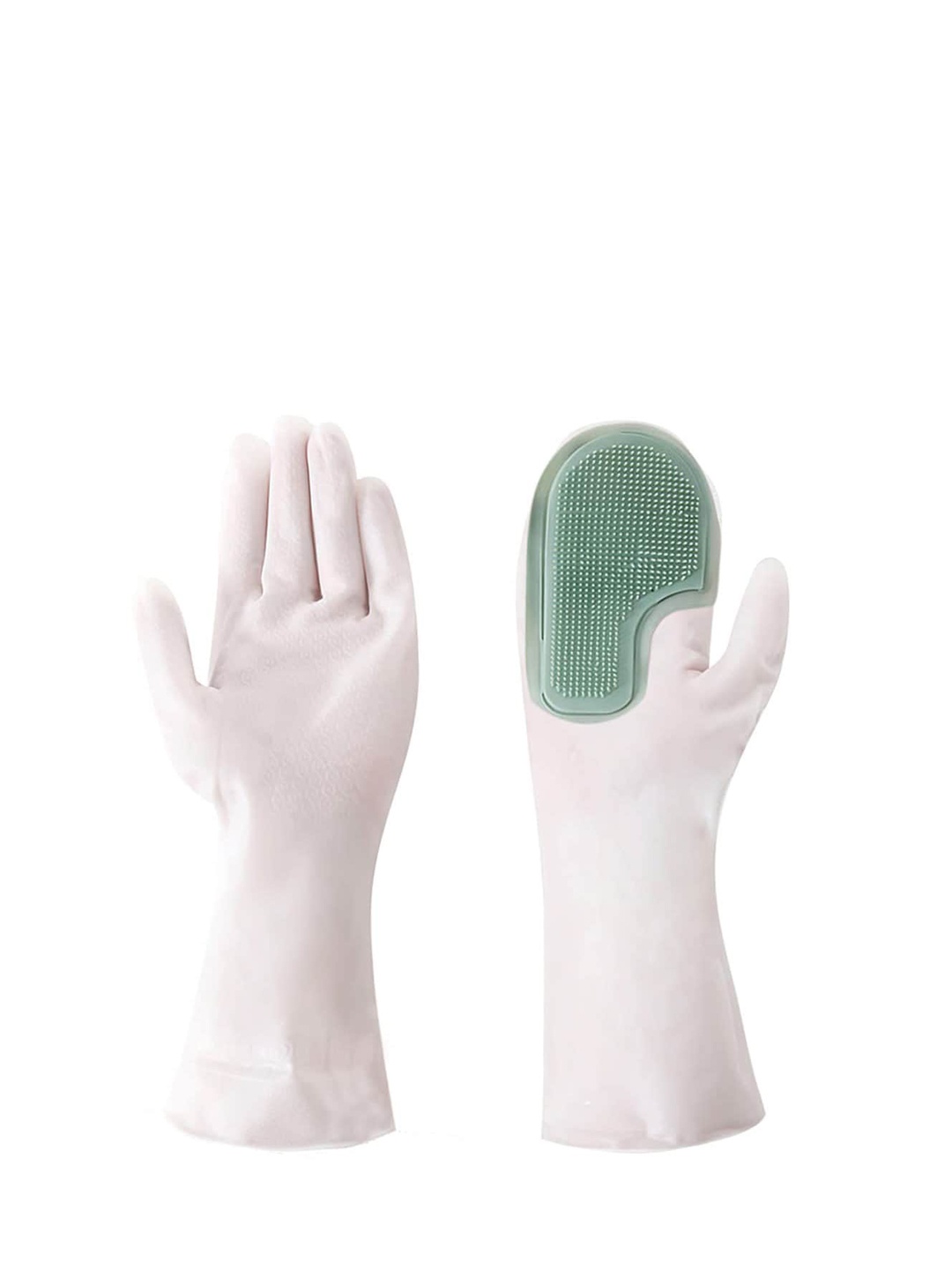 

Kuber Industries Green Silicon Non-Slippery & Durable Kitchen Gloves