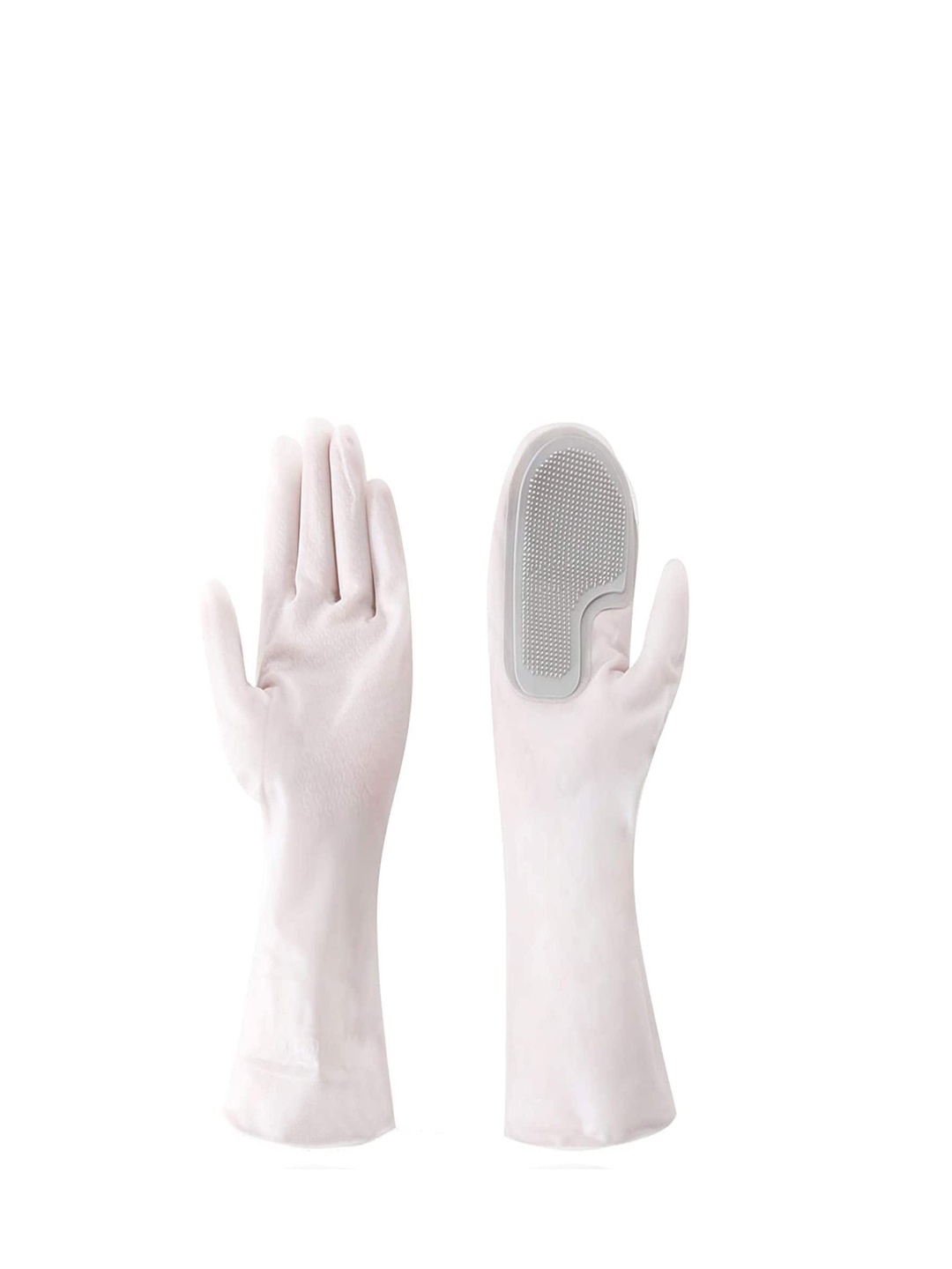 

Kuber Industries Grey Silicon Non-Slippery & Durable Kitchen Gloves