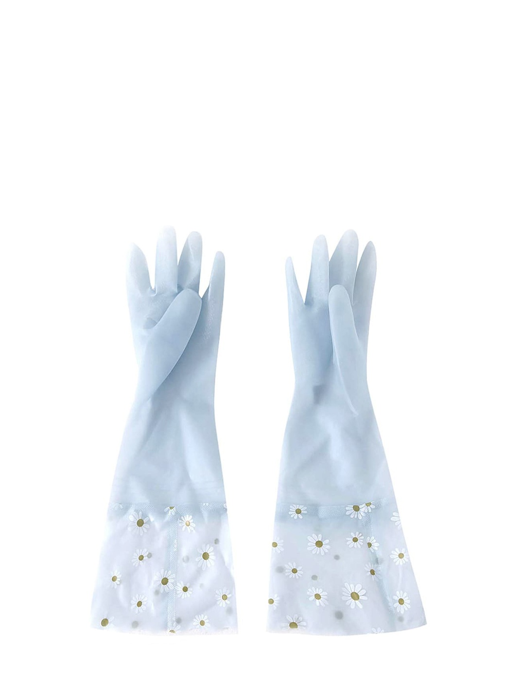 

Kuber Industries Blue Silicon Non-Slippery & Durable Kitchen Gloves