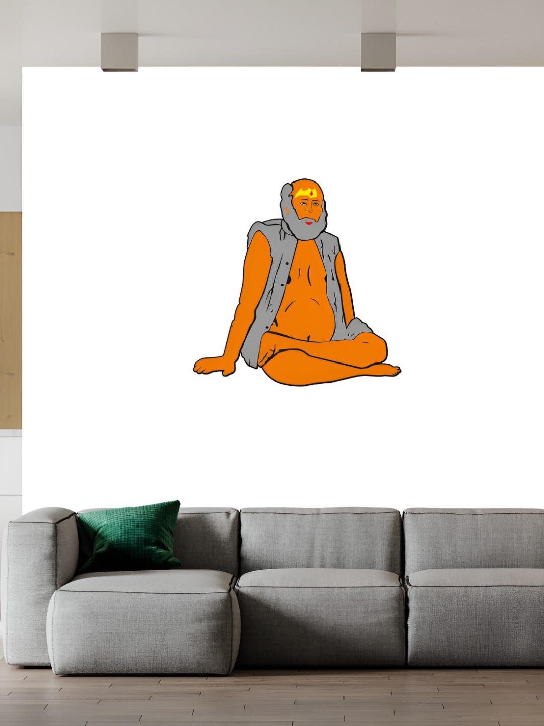 

Wallpics White & Orange Religious Painting Wall Sticker