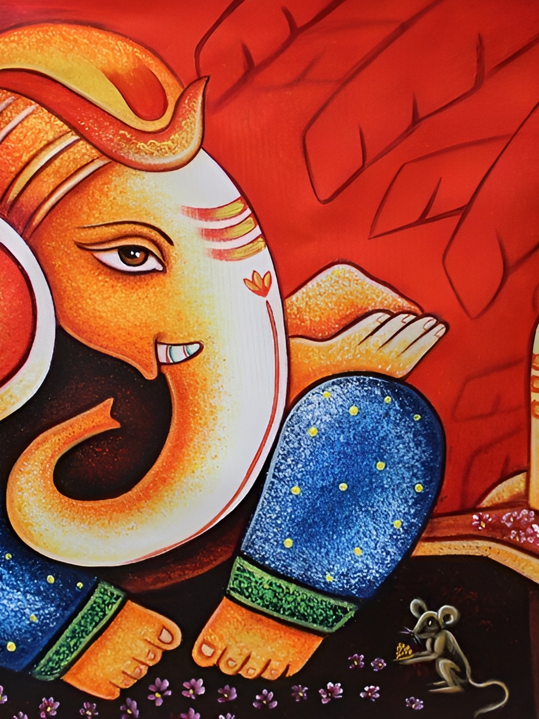 

Wallpics Red & Yellow Religious Wall Poster