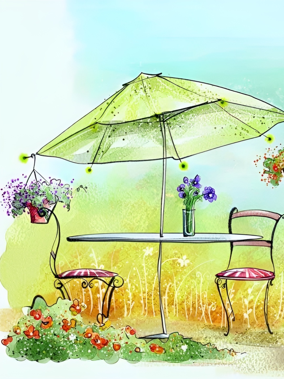 

Wallpics White & Green Paper Paintings Wall Art