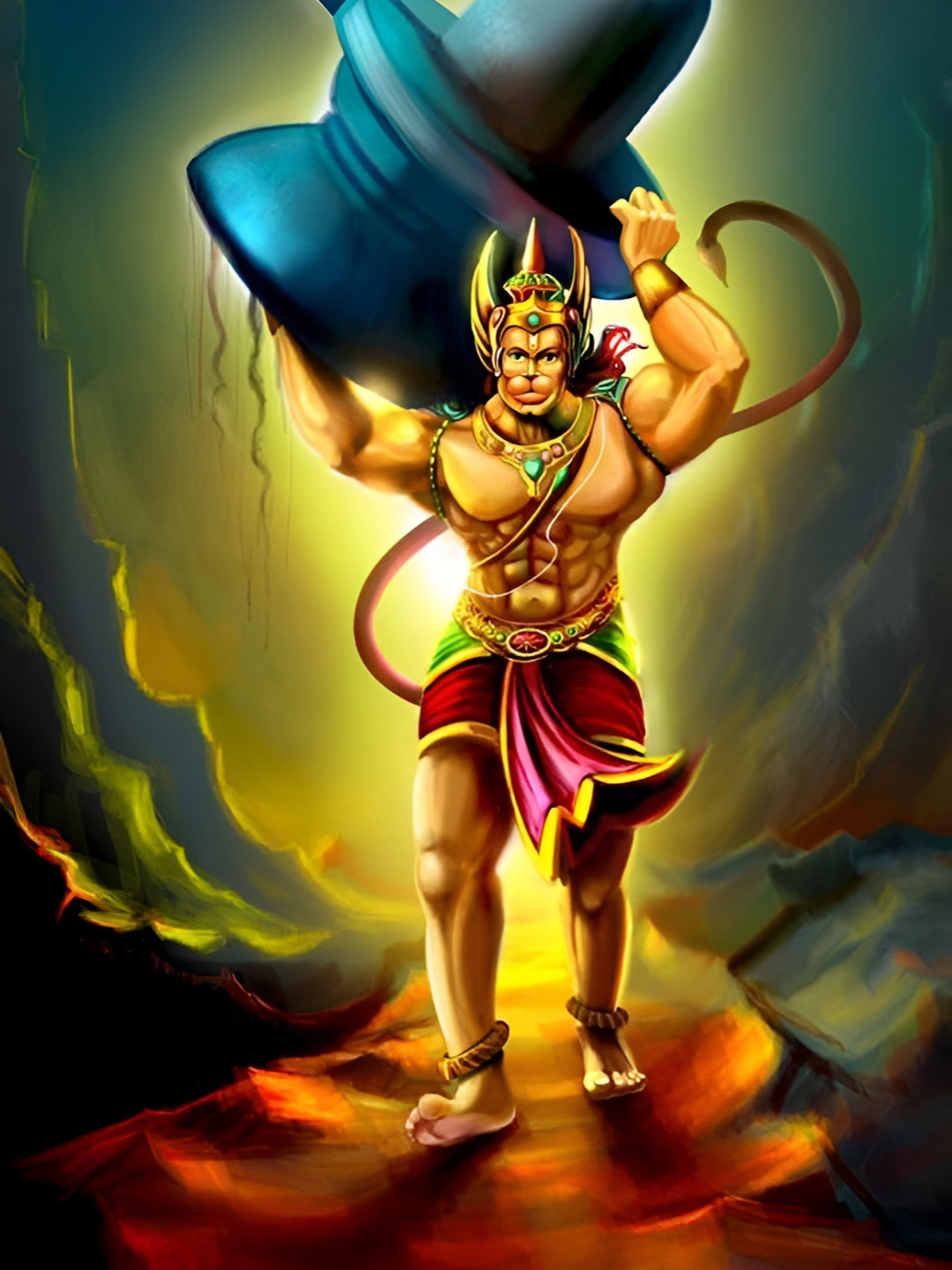 

Wallpics Blue & Yellow Printed High Quality Waterproof Wall Sticker, Green