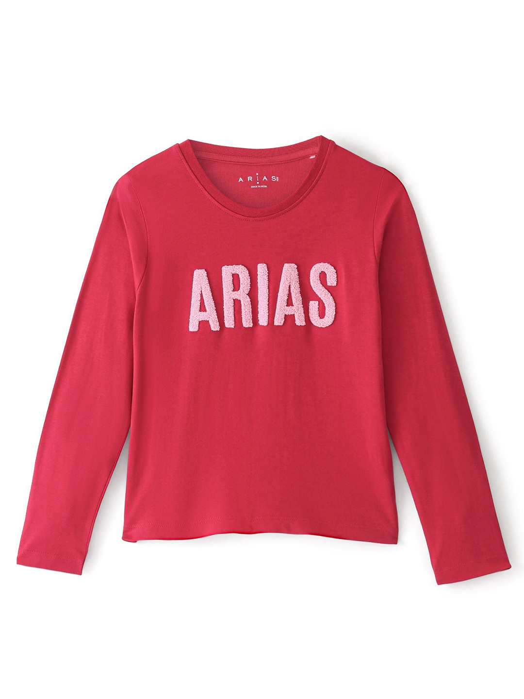 

ARIAS By LARA DUTTA Girls Typography Printed Cotton T-shirt, Red
