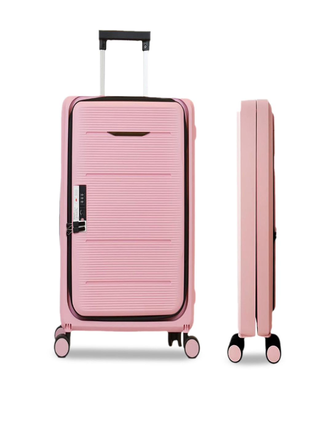 

Kuber Industries Textured Hard-Sided Trolley Suitcases 50.8 cm, Pink