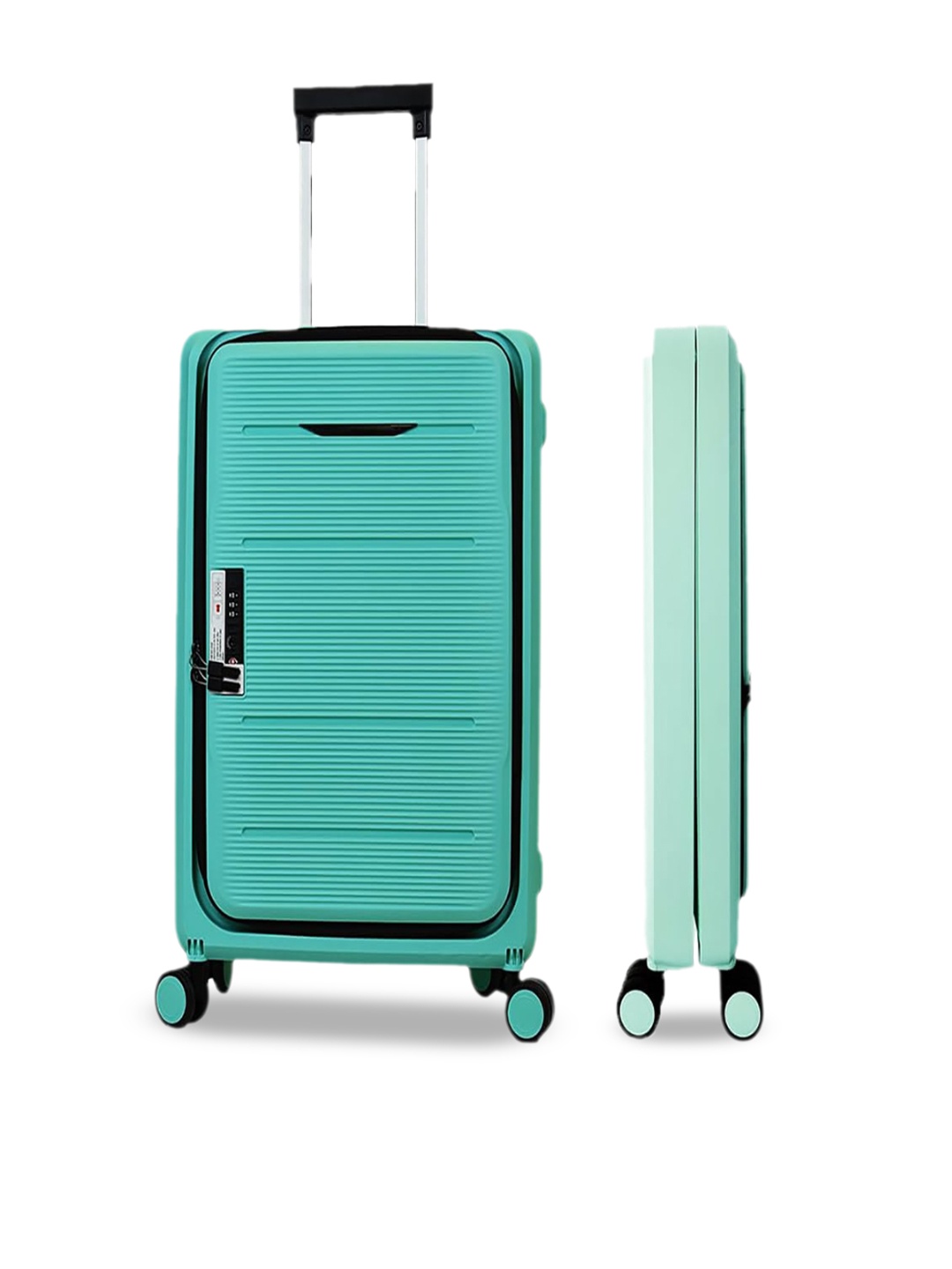 

Kuber Industries Textured Hard-Sided Cabin Trolley Suitcase 50.8 cm, Blue