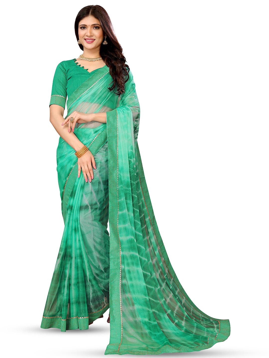 

Yashika Leheriya Gotta Patti Saree, Green