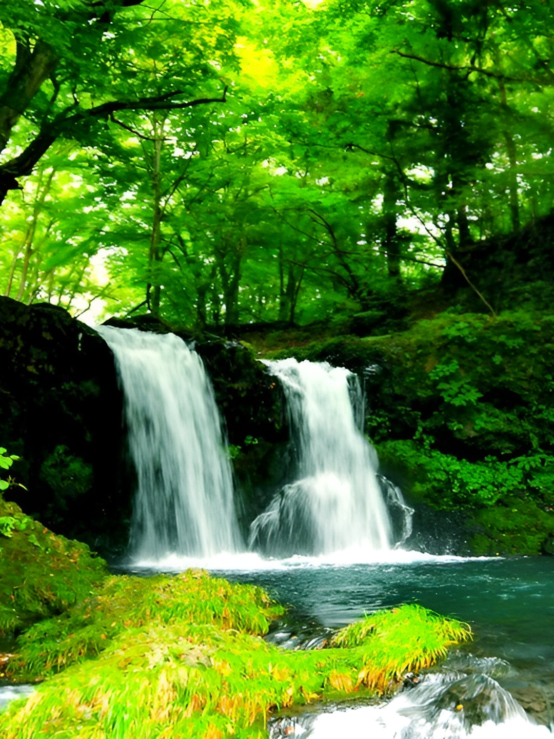 

Wallpics Green & White Printed High Quality Fully Waterproof Wall Sticker
