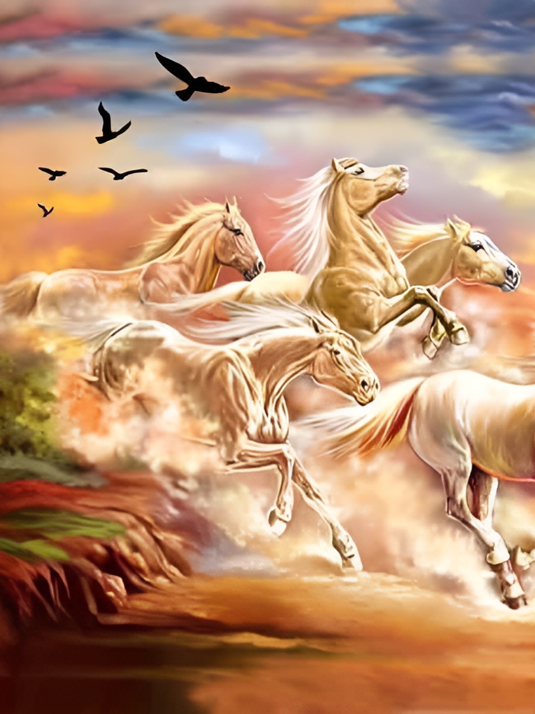 

Wallpics Beige Birds and Animals Wall Poster