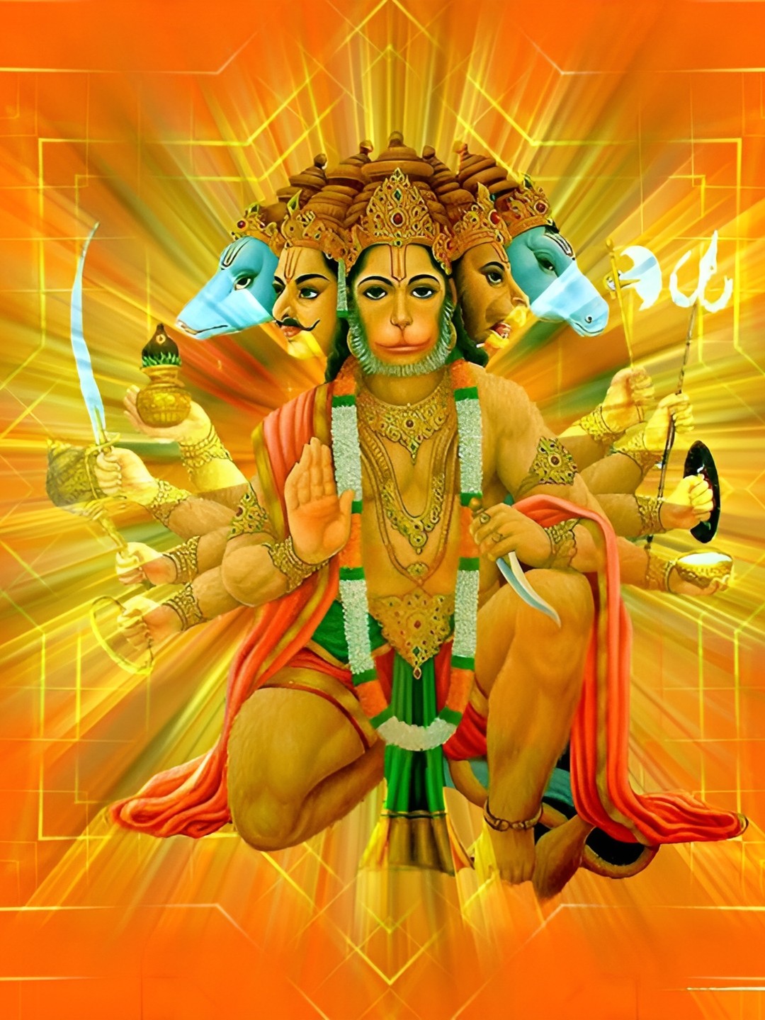 

Wallpics Orange & Gold-Toned Religious Paper Wall Poster