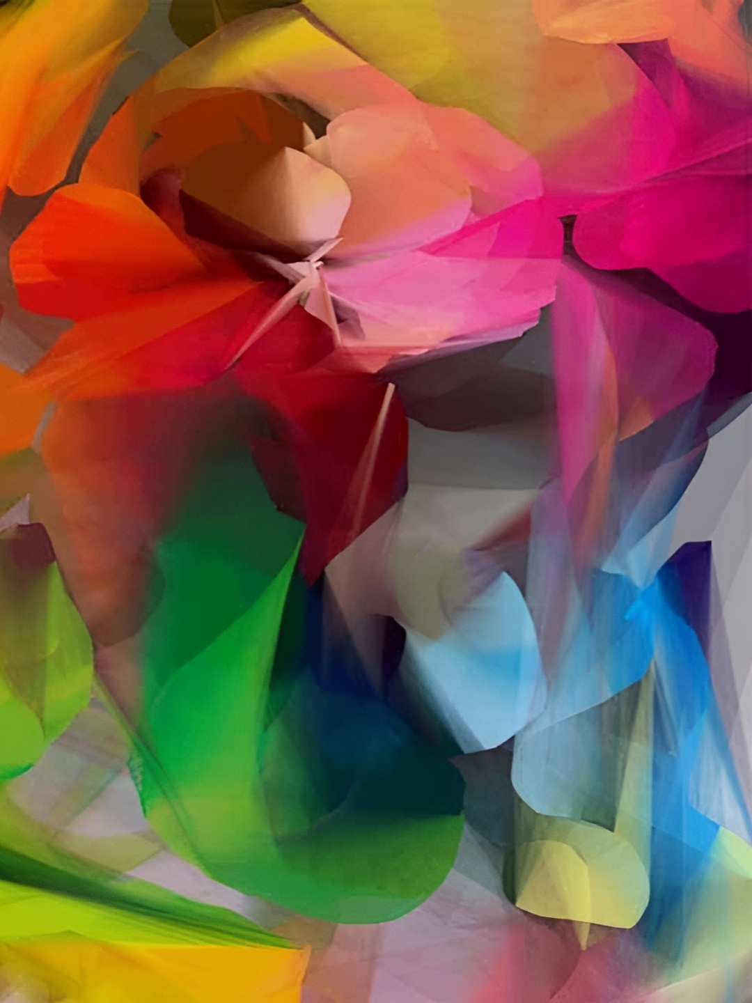 

Wallpics Pink & Blue Paper Paintings Wall Art