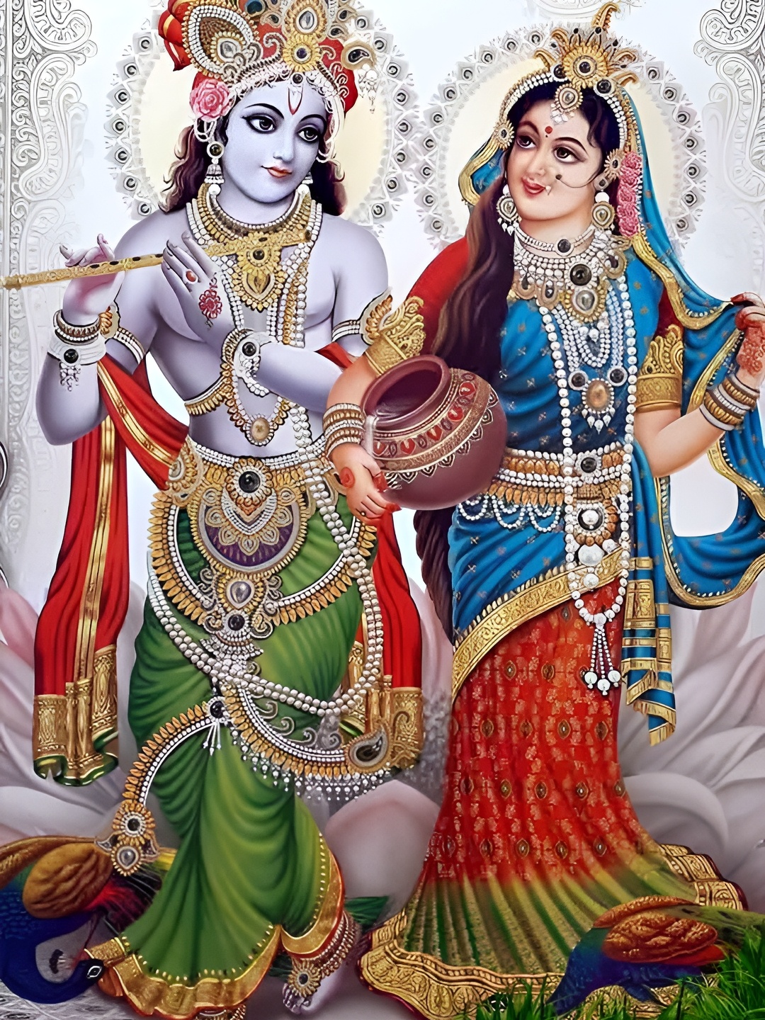 

Wallpics White & Blue Religious Wall Poster
