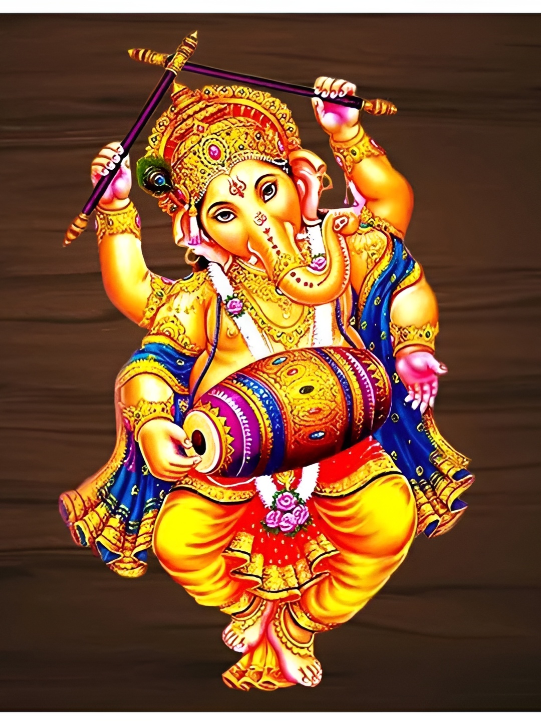 

Wallpics Yellow & Blue Religious Printed Wall Poster