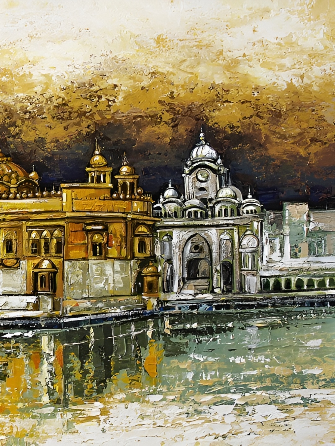 

Wallpics White & Brown Painting Wall Art