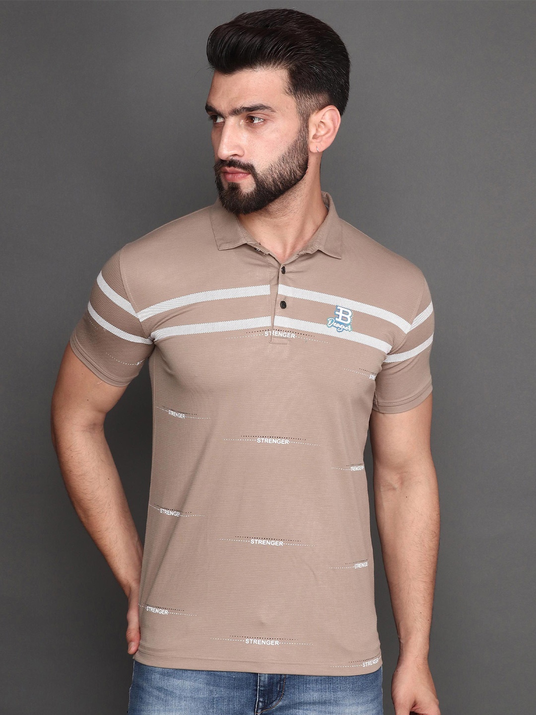 

Albion Polo Collar Cotton Regular Fit T-shirt, Khaki
