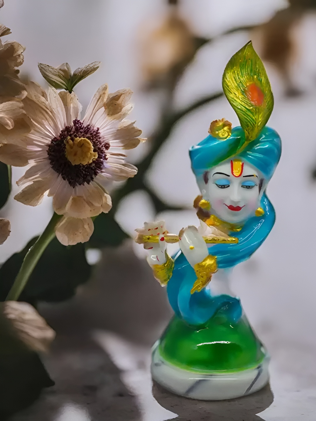 

VIVARS CRAFT Blue Religious Idol Showpiece
