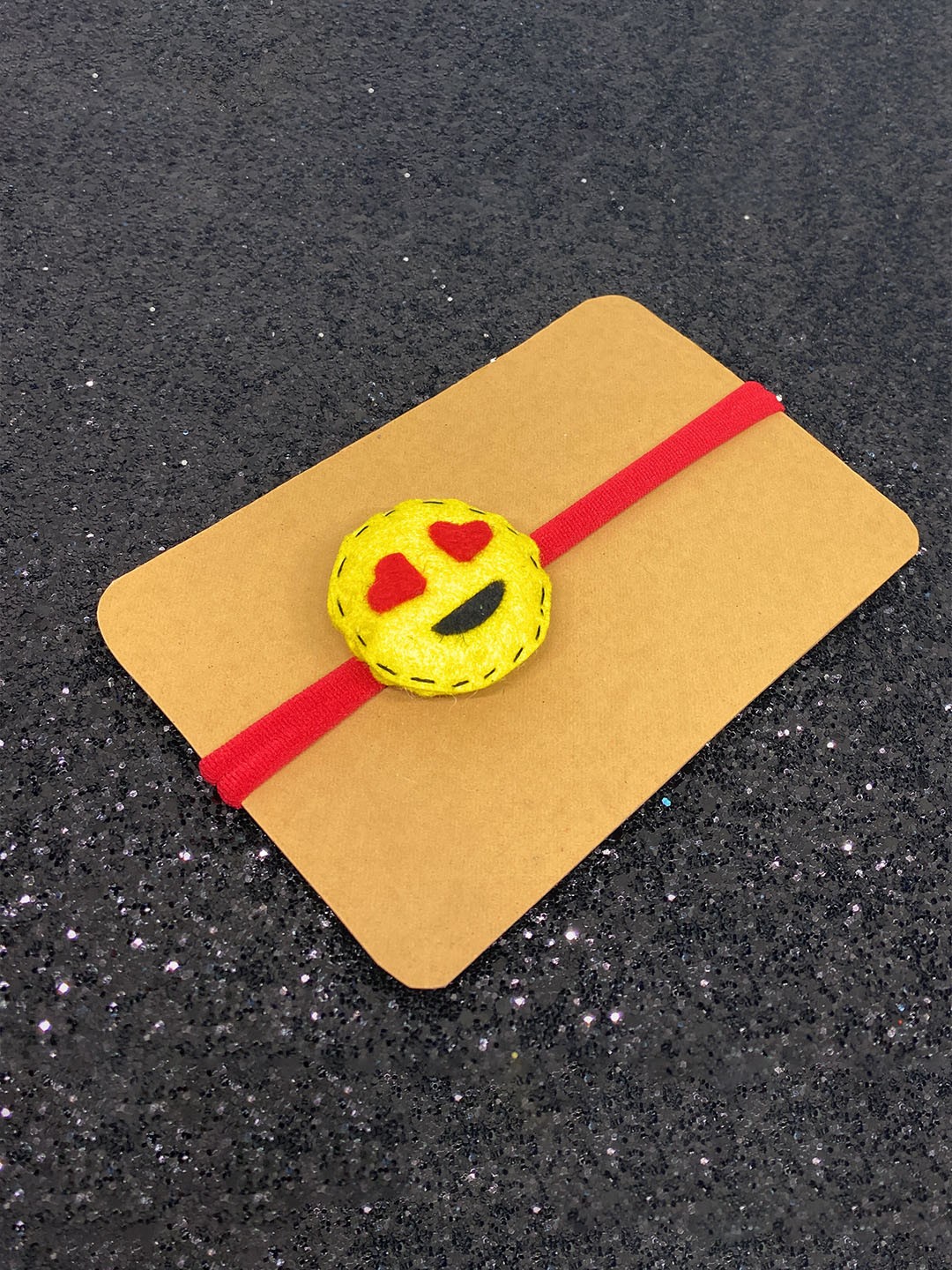 

BAESD Girls Emoji Face Elastic Hairband, Red