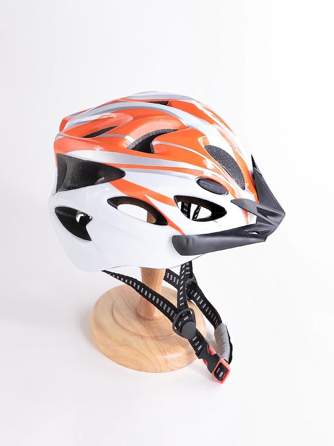 

Kuber Industries Cycling Helmet With Detachable Visor, Orange