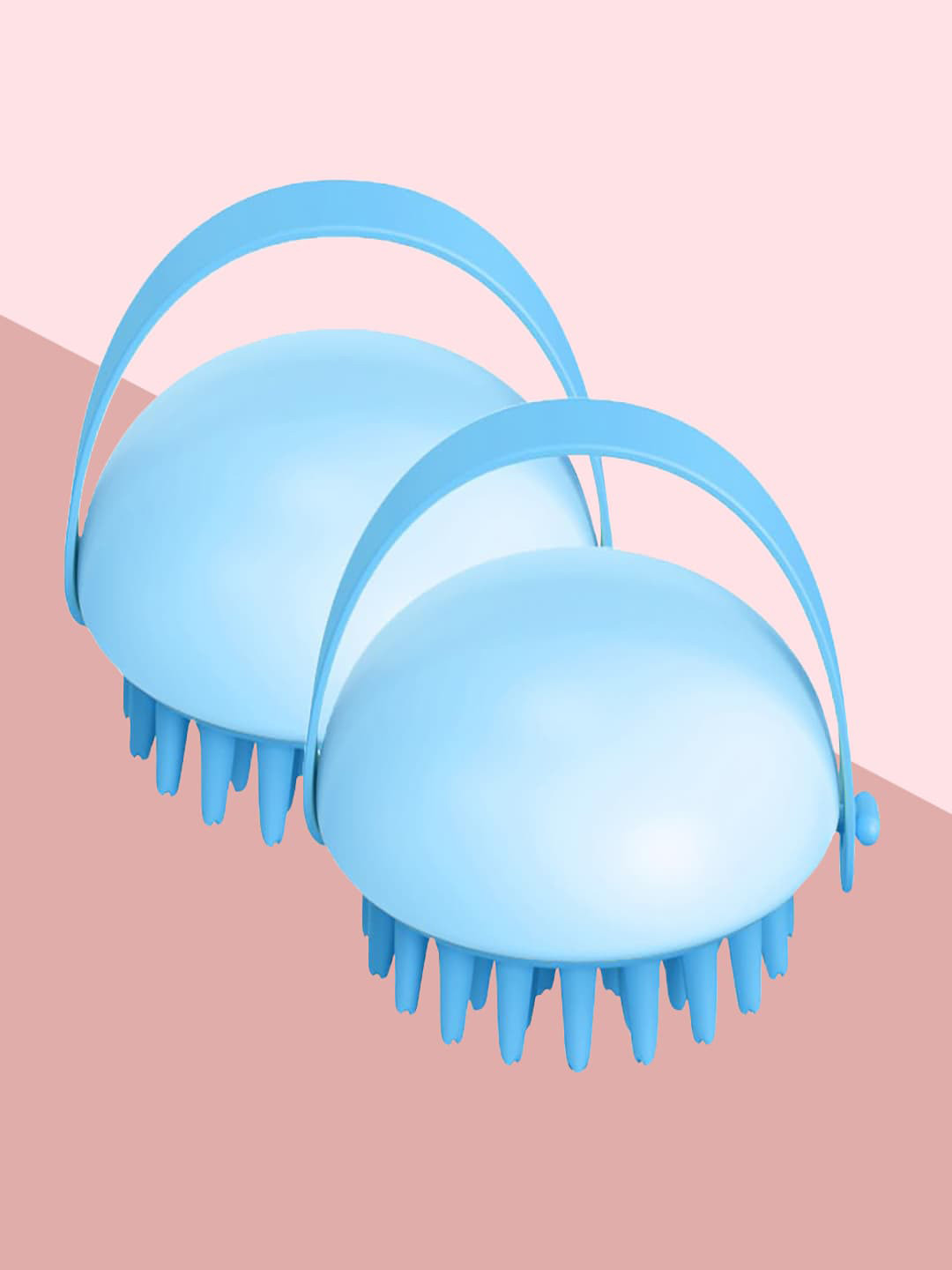 

Kuber Industries Set Of 2 Hair Scalp Massager Brush For Dandruff, Blue