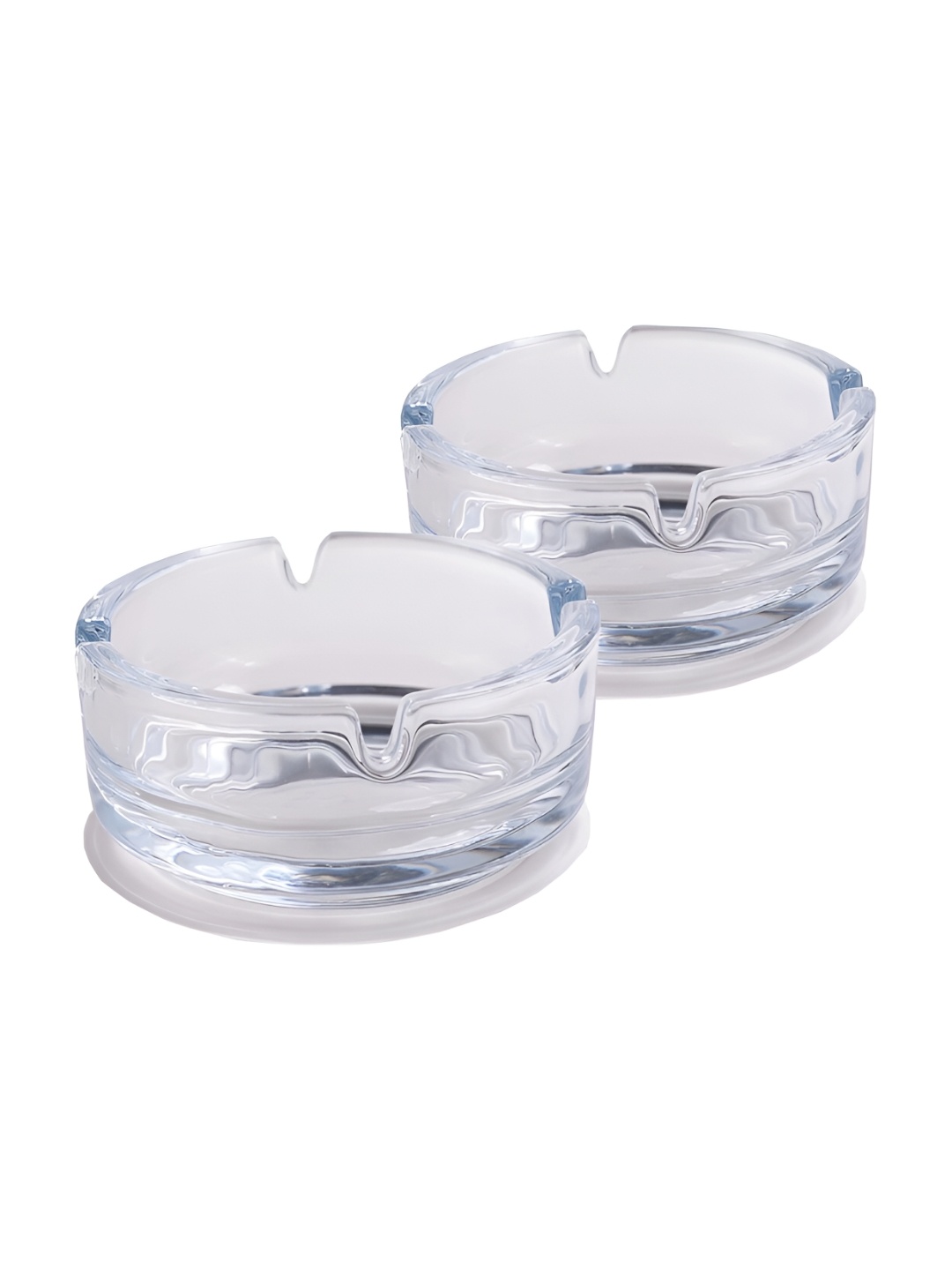 

Kuber Industries Transparent 2 Pieces Glass Ash Tray