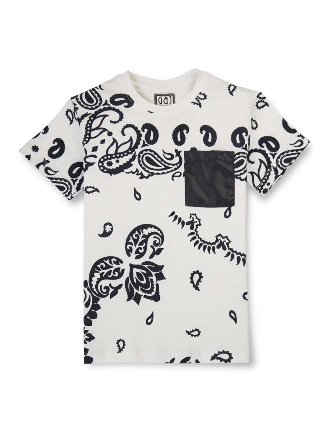 

Gini and Jony Boys Printed Round Neck Short Sleeves Regular Fit T-shirt, White