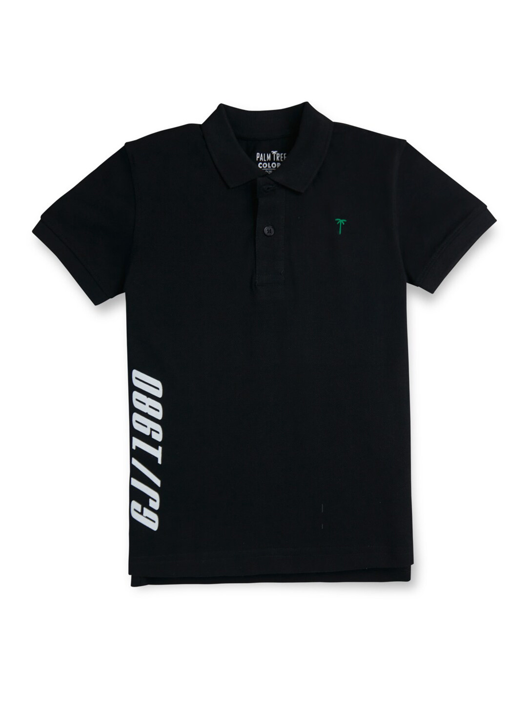 

Gini and Jony Boys Polo Collar Cotton T-shirt, Black